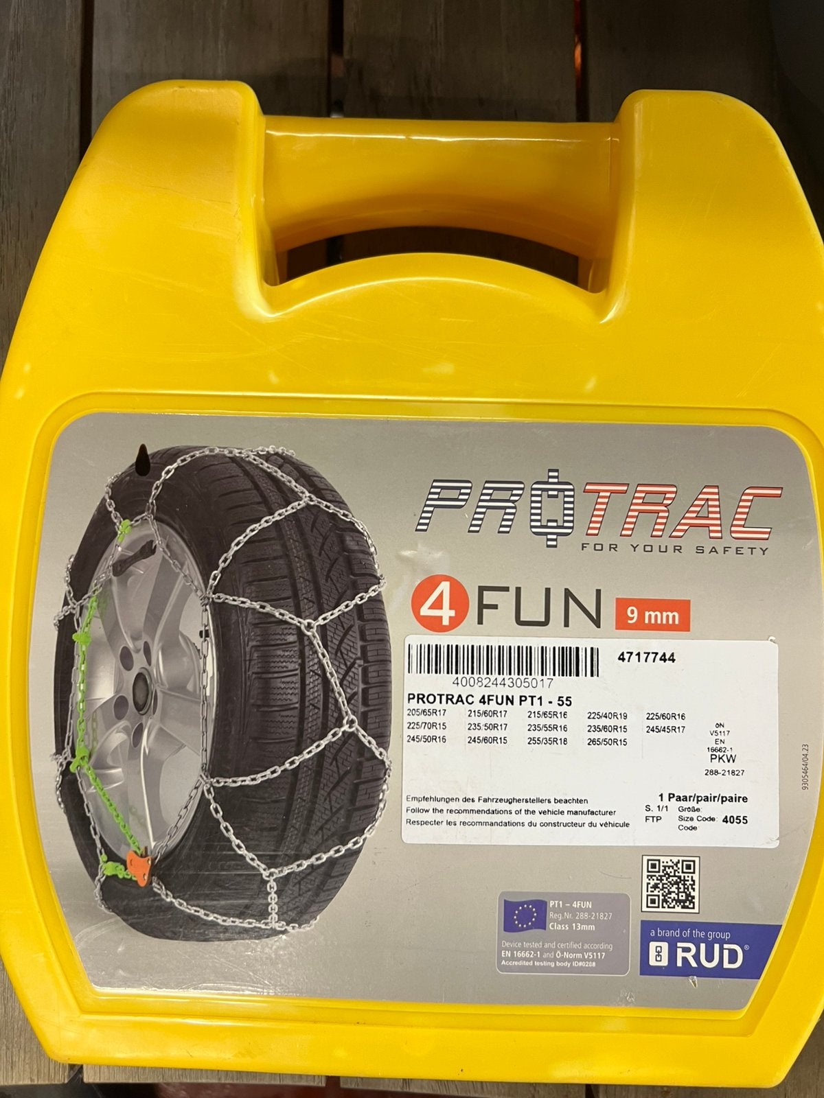 Protrac 4Fun PT1 - 55 sneeuwkettingen (RUD / Gele koffer), Auto diversen, Ophalen, Zo goed als nieuw