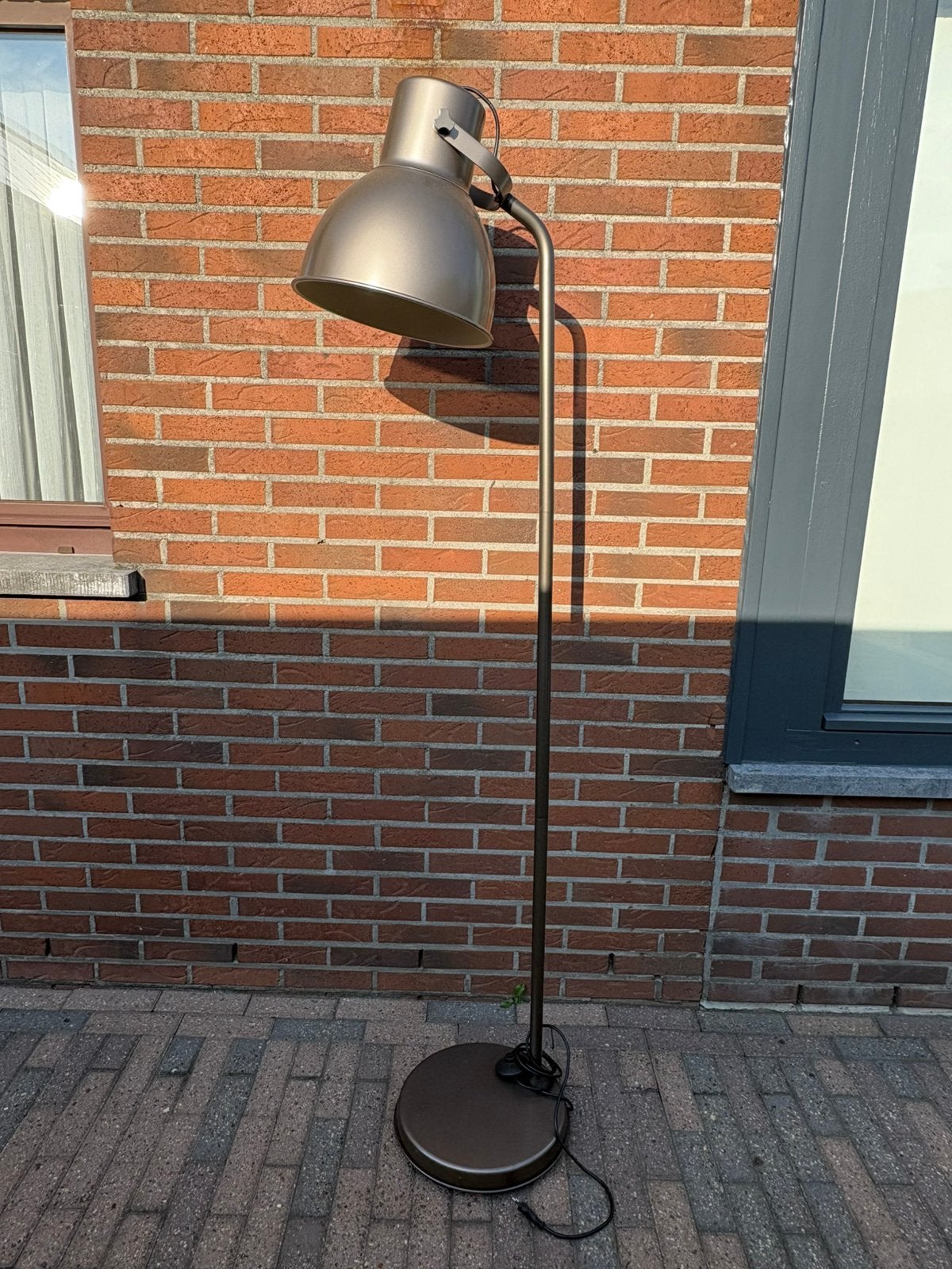 Industriële staanlamp, Huis en Inrichting, Lampen | Vloerlampen, Ophalen, Zo goed als nieuw, 150 tot 200 cm