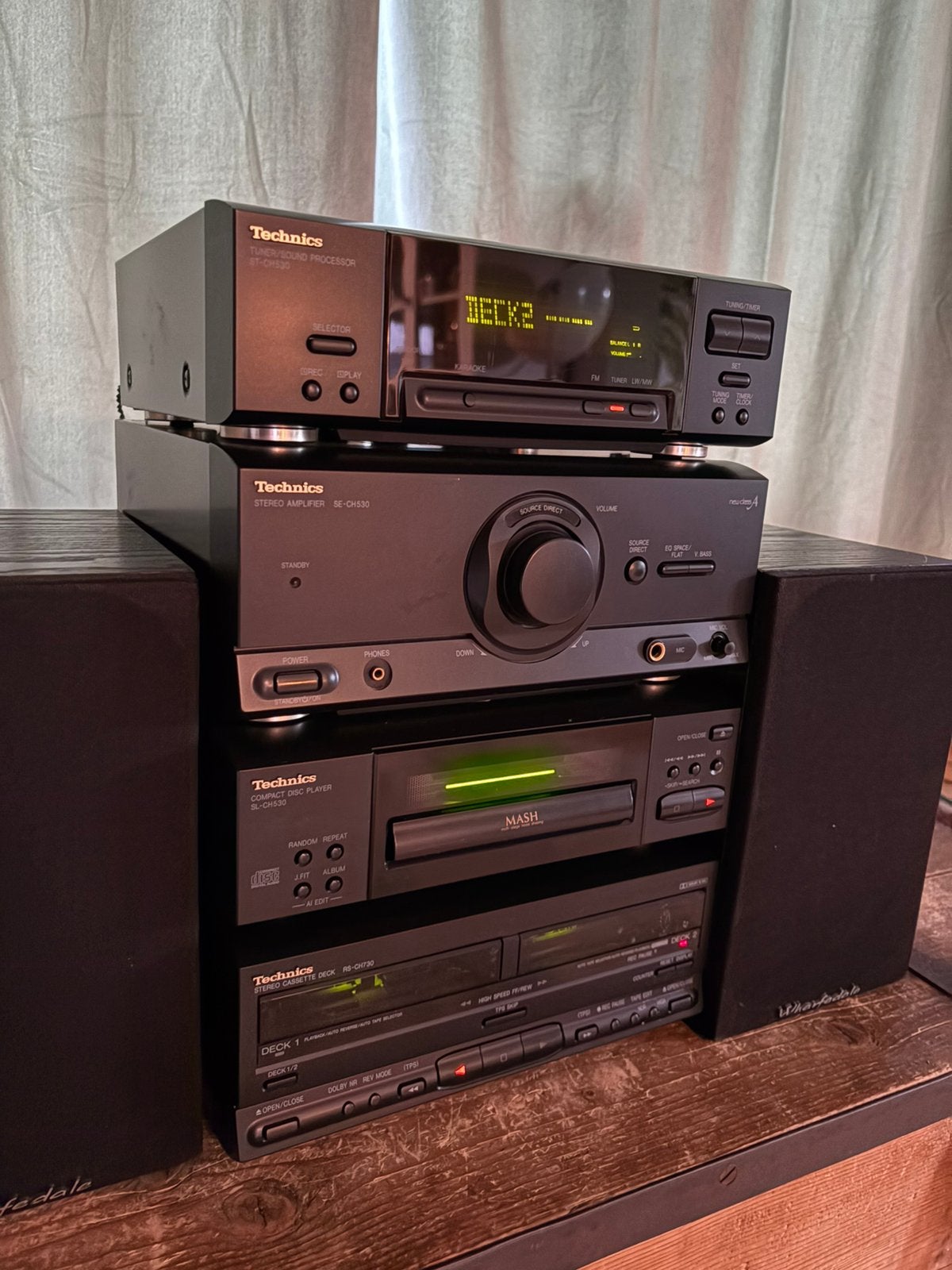TECHNICS vintage VOLLEDIG FUNCTIONEEL hifi-systeem, Cassettedeck, Zo goed als nieuw, Microset, Ophalen
