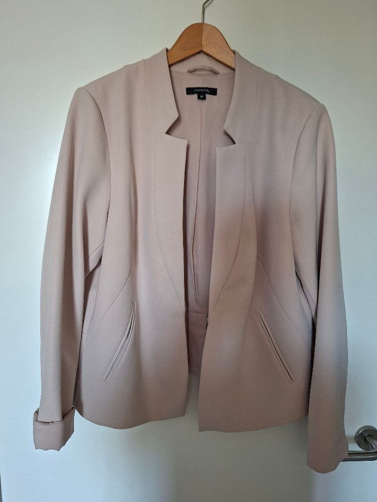 Poederroze blazer, Maat 46/48 (XL) of groter, Jasje, Roze, Gedragen