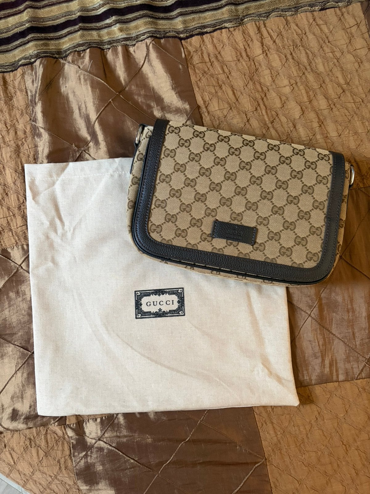 Sacoche Gucci Messenger beige/marron, Enlèvement ou Envoi, Neuf, Beige, Autres marques