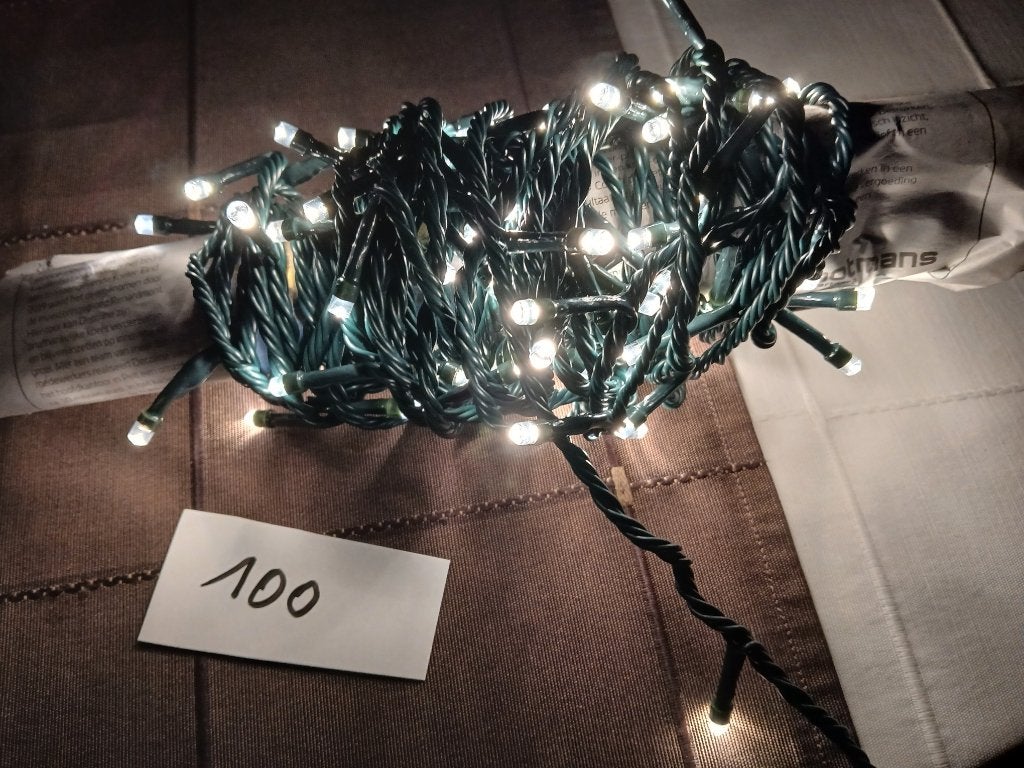 100 Kerstlampjes warm wit / verschillende standen, Diversen, Ophalen, Zo goed als nieuw