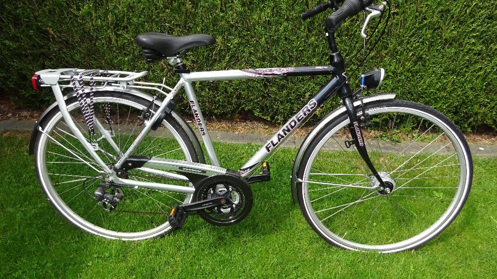HERENFIETS FLANDERS 28 INCH, Velgrem, Versnellingen, Zo goed als nieuw, 57 tot 61 cm