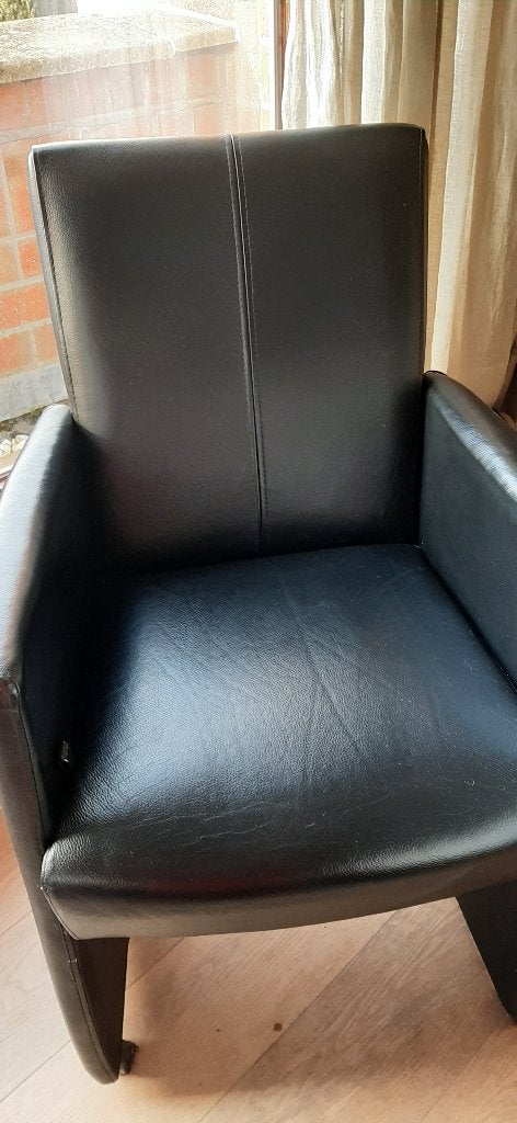 clubzetel, Huis en Inrichting, Fauteuils, Ophalen, Gebruikt, Leer, Modern