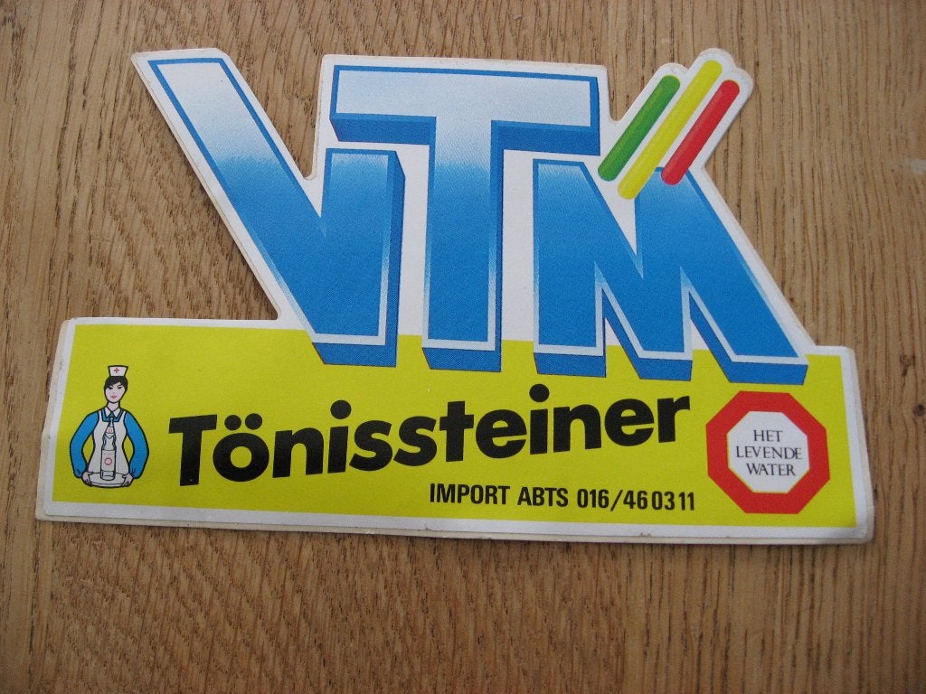 Sticker VTM Tonissteiner 16,5 x 10,5 cm, Verzamelen, Ophalen of Verzenden, Nieuw, Overige typen
