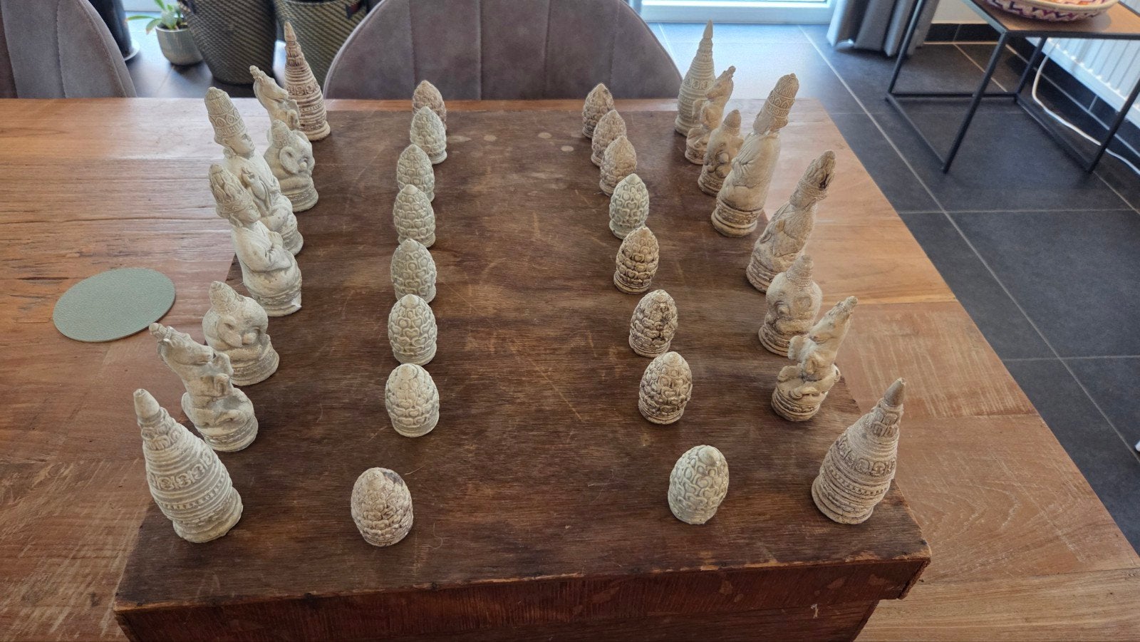 schaakstukken, Een of twee spelers, Ophalen, Gebruikt