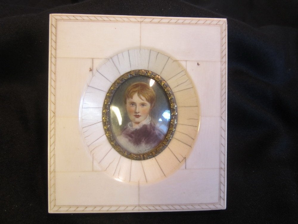 Portrait miniature ancien peint à la main de Napoléon II, Antiquités & Art, Envoi