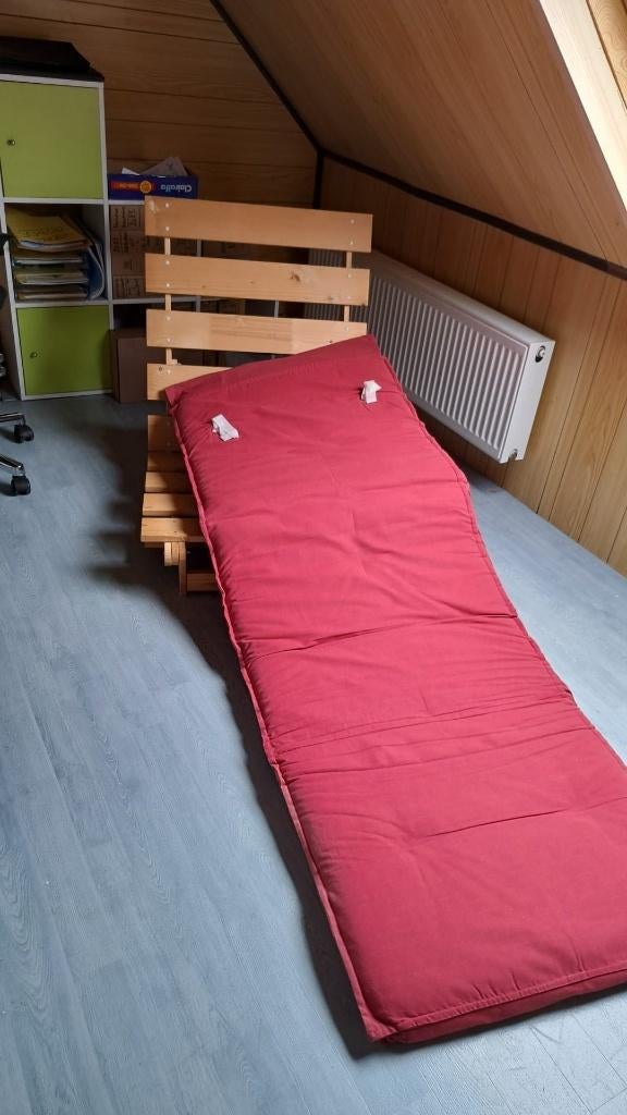 GRATIS !!  Zitbank - Zetelbed, Ophalen, Gebruikt, Hout