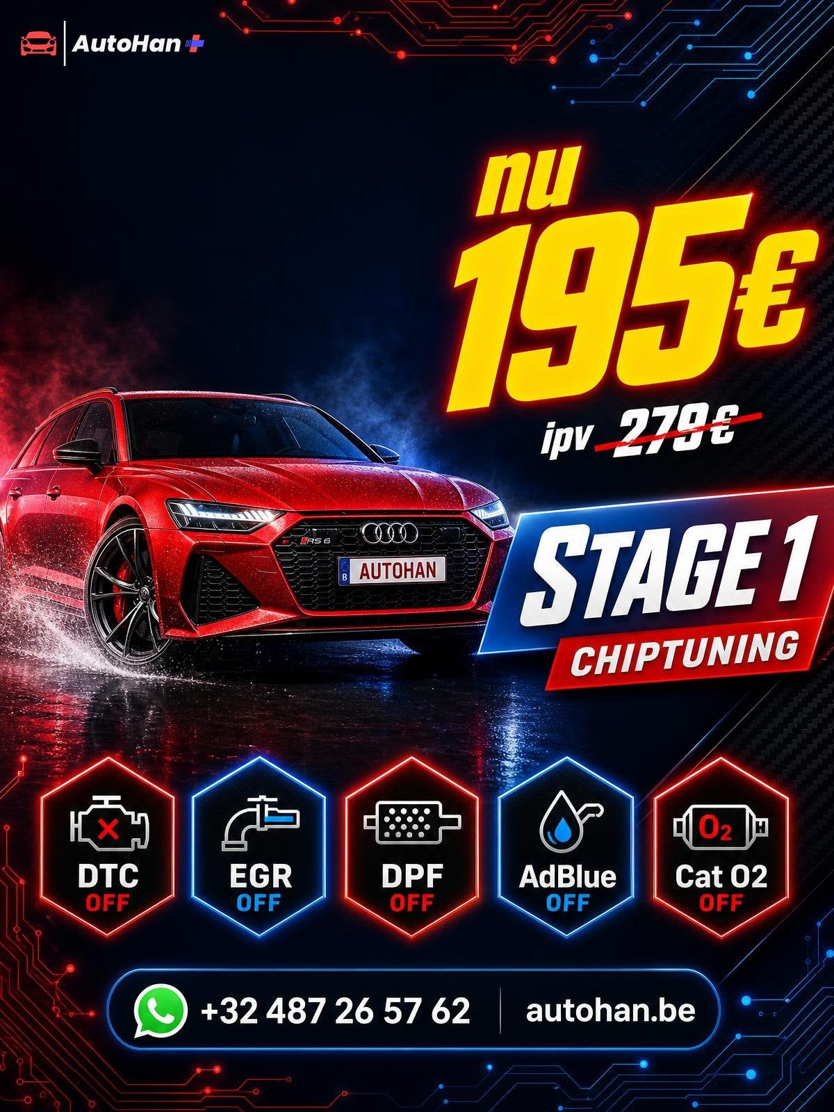 Chiptuning Stage 1/2 | EGR/DPF/ADBLUE/CATo2 | ECU & TCU, Auto diversen, Tuning en Styling, Ophalen