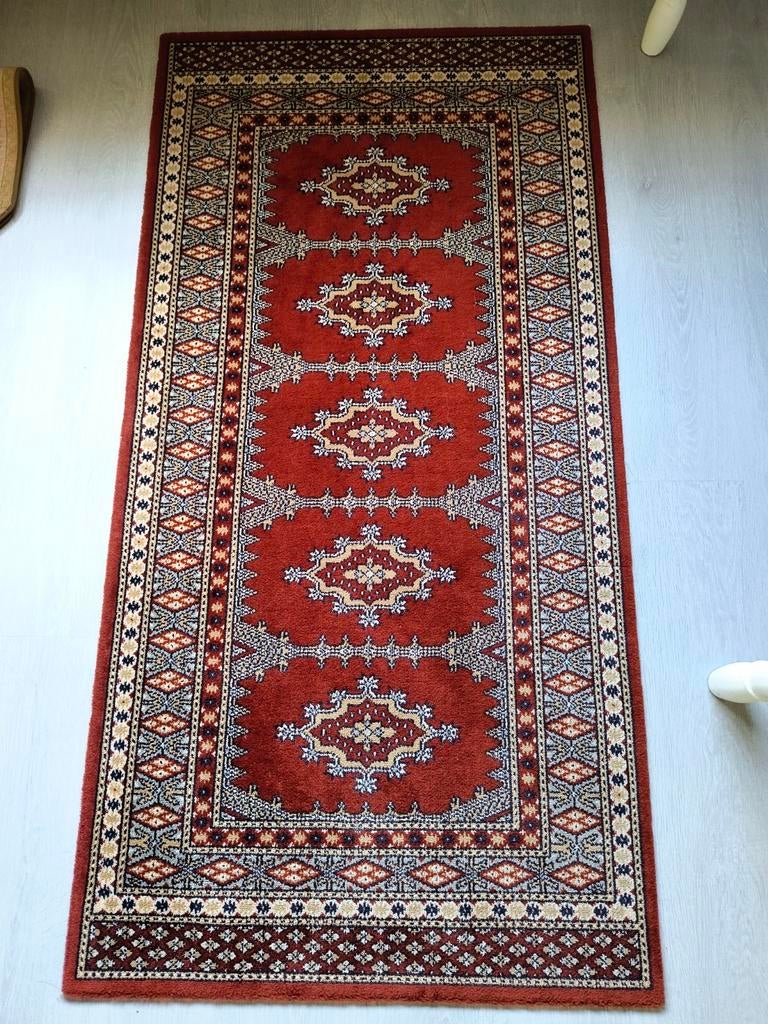 Klassiek tapijt / loper met oosters motief, Huis en Inrichting, Ophalen, Gebruikt, 100 tot 150 cm, 50 tot 100 cm