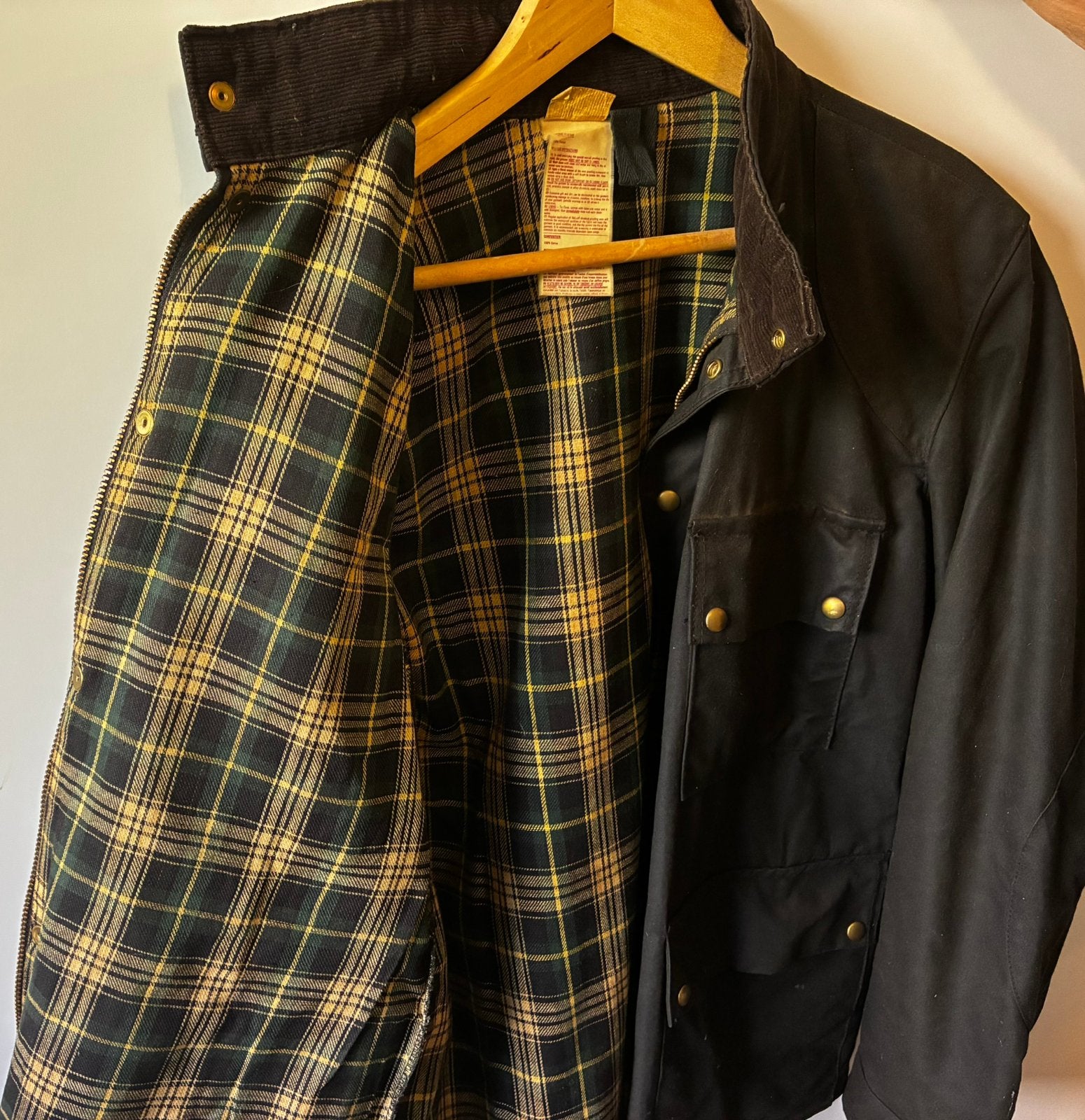 Buffalo waterdichte gewaxte motorjas, type Belstaff, Motos, Enlèvement, Seconde main, Femmes, Manteau | tissu