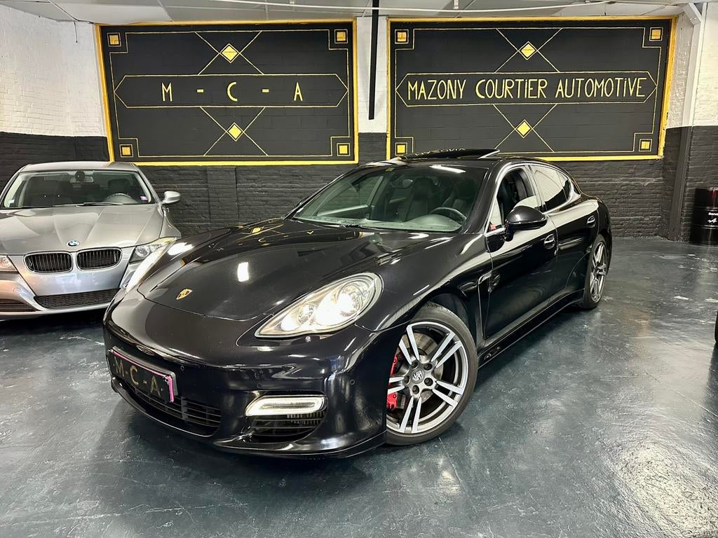 Porsche Panamera Turbo 500cv boite PDK chaine  neuve, Auto's, Porsche, Automaat, Zwart, Leder, Bedrijf