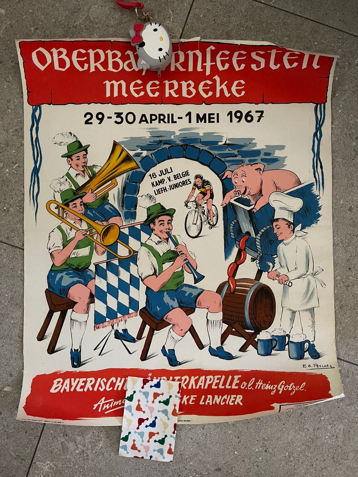 Oberbayernfeesten Meerbeke 1967, Enlèvement ou Envoi, Rectangulaire vertical, Utilisé, Autres sujets/thèmes