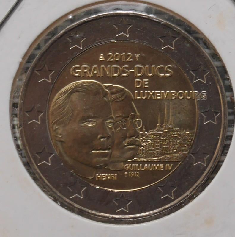 2 euromunt Luxemburg 2012, Ophalen of Verzenden, Luxemburg, 2 euro, Losse munt