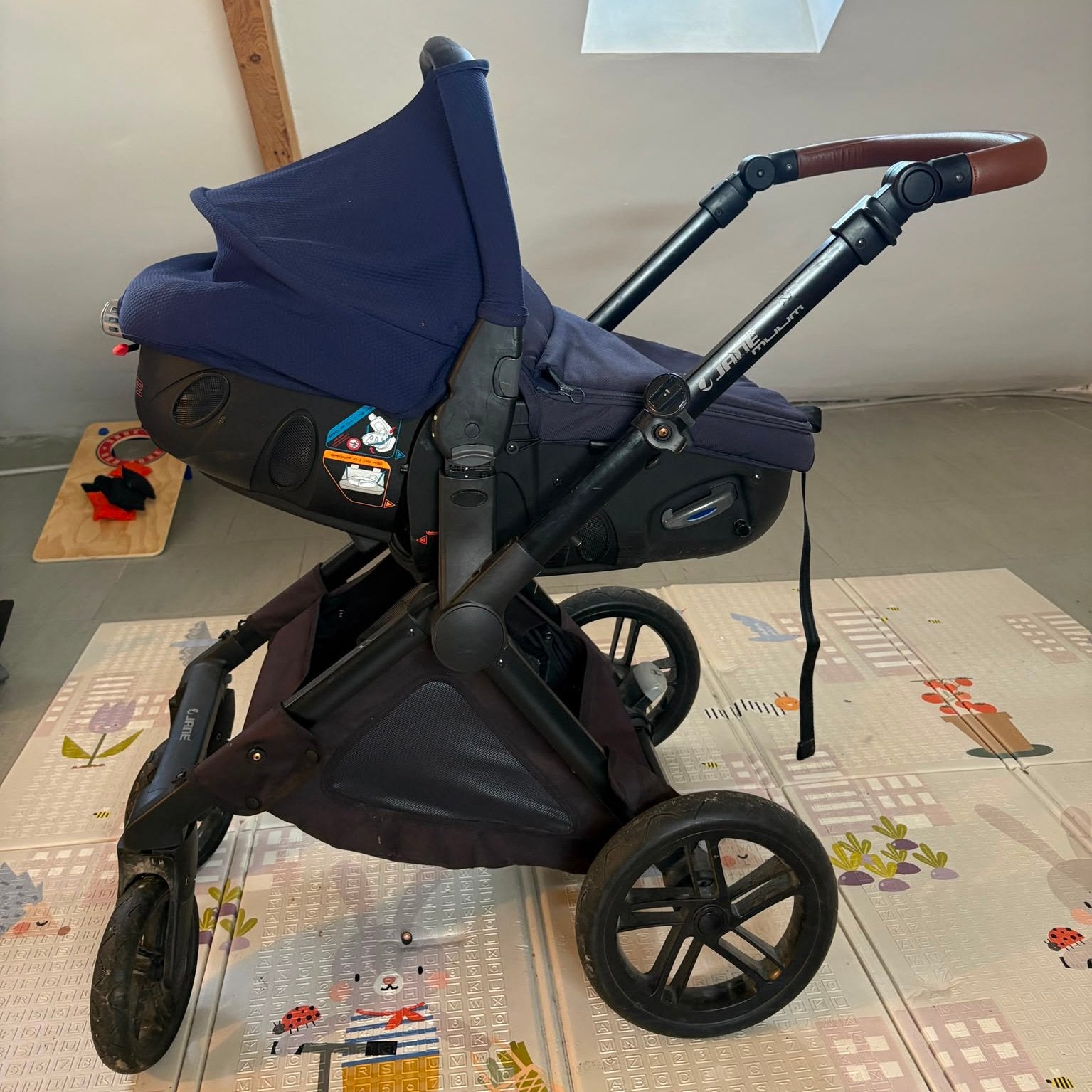 Kinderwagen 3-in-1 (+ isofix), Kinderen en Baby's, Kinderwagens en Combinaties, Gebruikt, Verstelbare duwstang, Ophalen, Kinderwagen