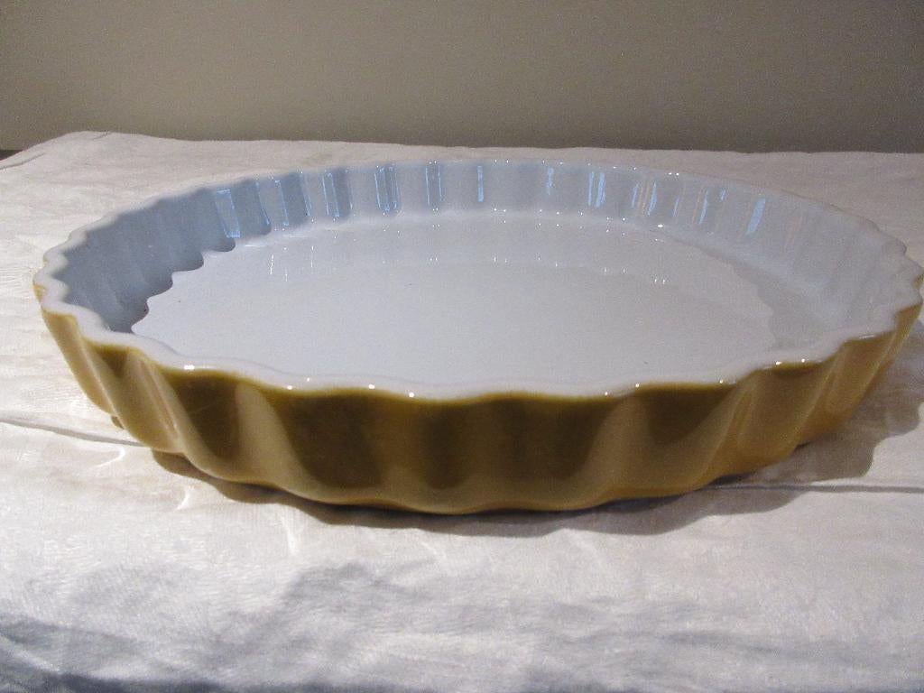 Moule à tarte en céramique Emile Henry France jaune, Enlèvement