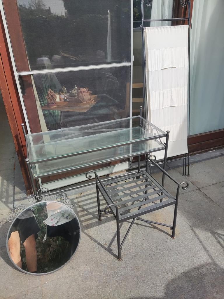 Table banc miroir parra vent, Jardin & Terrasse, Enlèvement