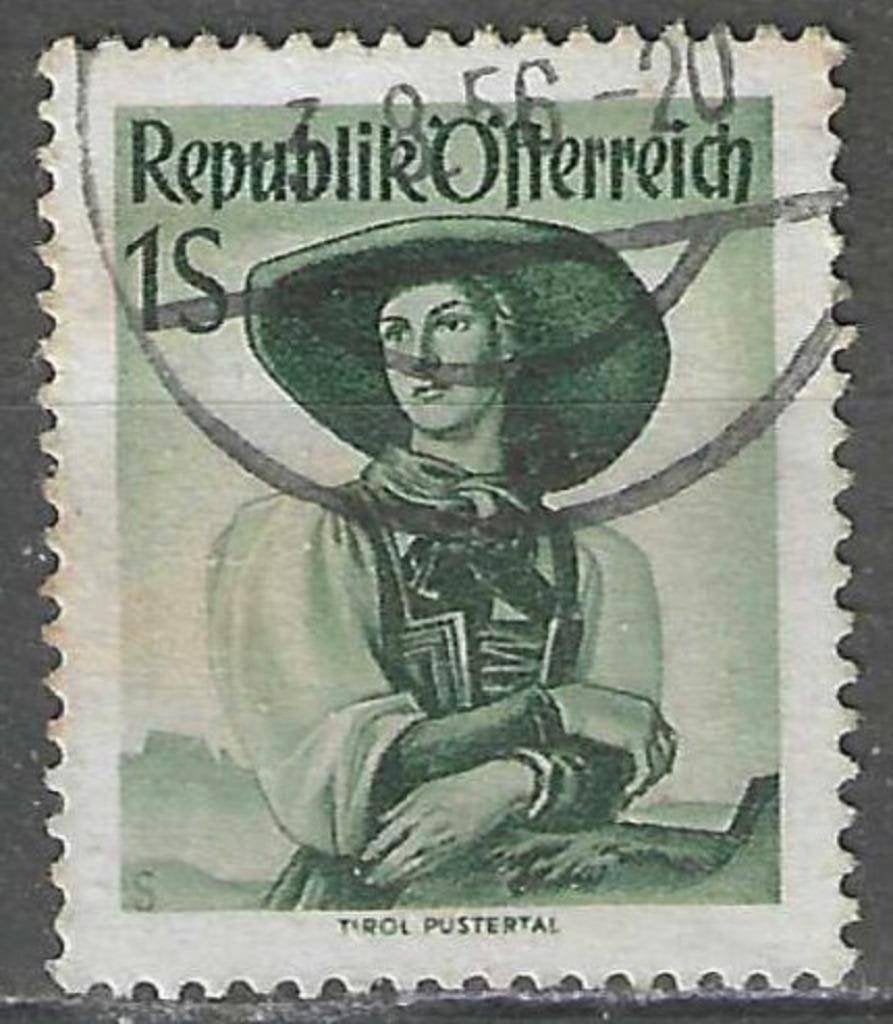 Oostenrijk 1951/1952 - Yvert 801 - Klederdrachten (ST), Verzenden, Gestempeld