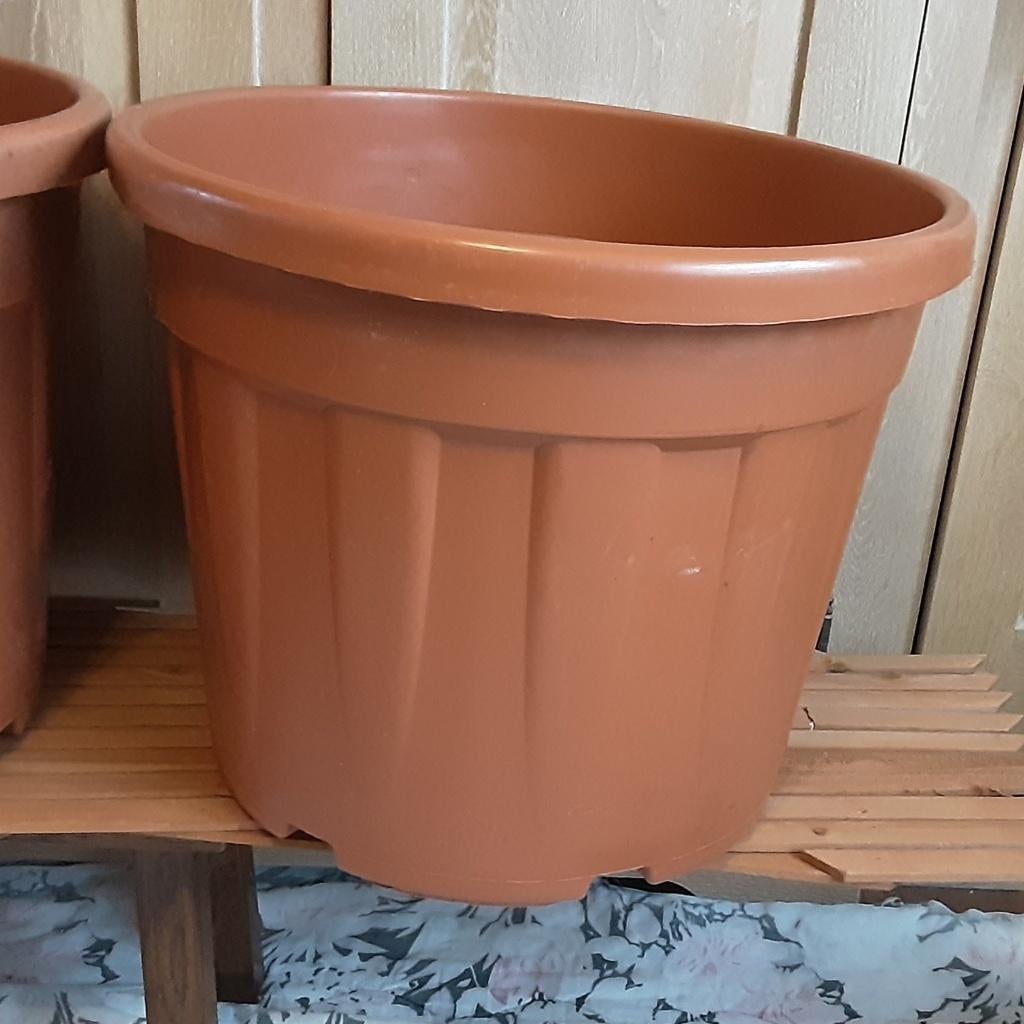 Mooie heel grote Italiaanse bloempot / kuip D50,5cm, Tuin en Terras, Kunststof, 40 cm of meer, Rond, Ophalen of Verzenden