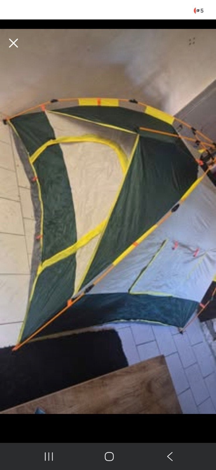 Tente de camping toute neuve depliable et montè 3 min, Enlèvement