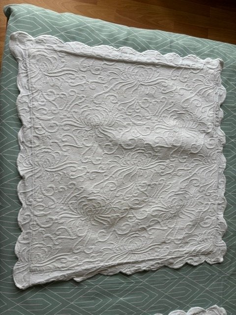 Taies coton, Maison & Meubles, Bordure, Comme neuf, Enlèvement, Parure de lit