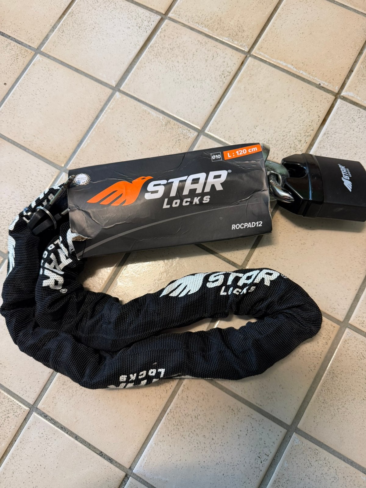 Antivol chaîne Star Locks ROCPAD12 – 120 cm / 10 mm, Motoren, Accessoires | Sloten, Ophalen of Verzenden, Zo goed als nieuw