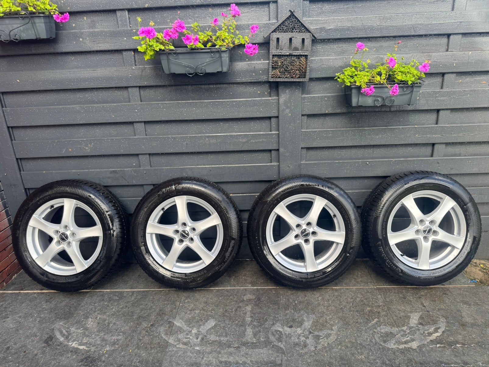 Set Borbet velgen met winterbanden topconditie, Enlèvement, Pneus hiver, Pneu(s)