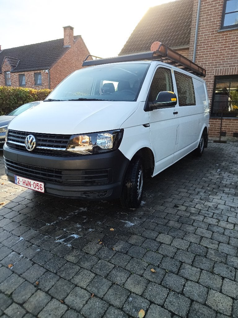 VW T6 transporter - bestelwagen met dubbele cabine, Auto's, 4 deurs, 4 cilinders, Elektrische ramen, Alcantara