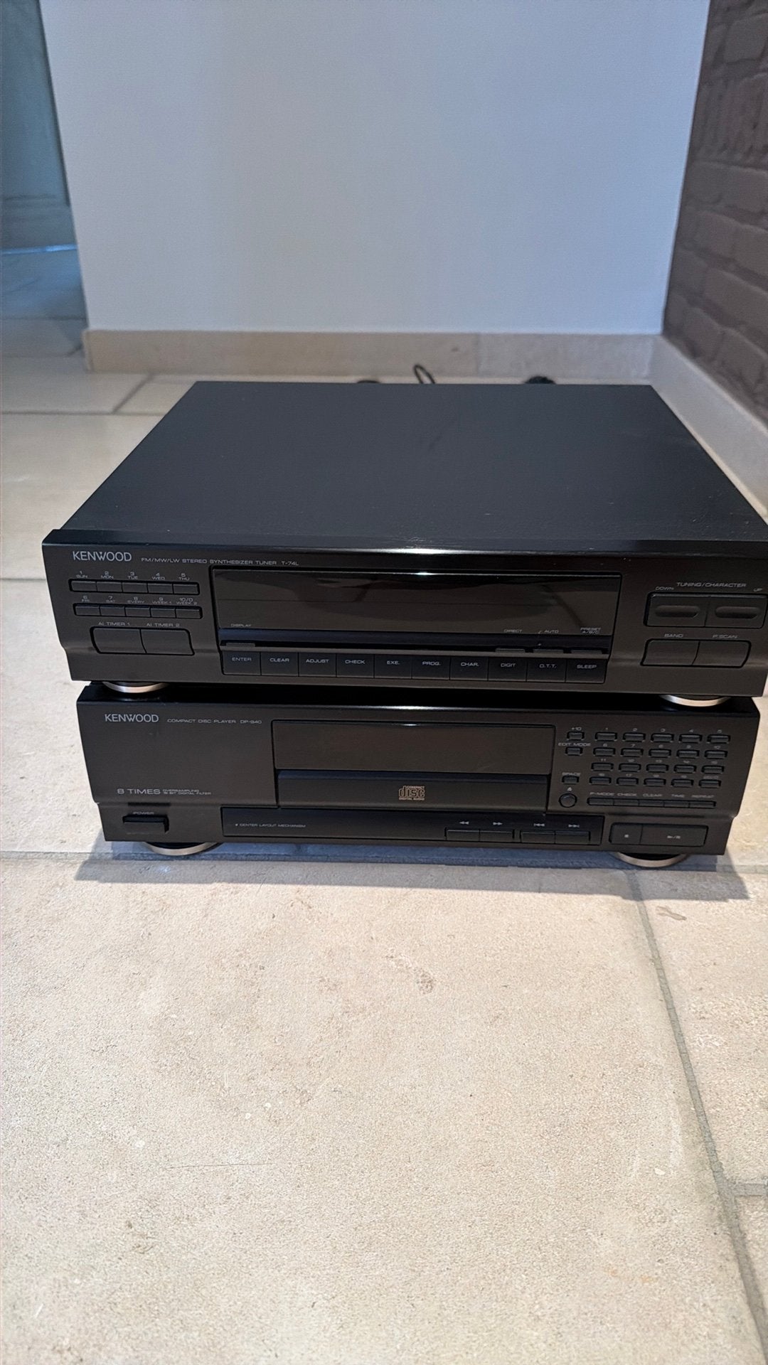 Kenwood fm t-74l & cd speler dp-940, TV, Hi-fi & Vidéo, Enlèvement, Utilisé, Autres marques, Avec radio