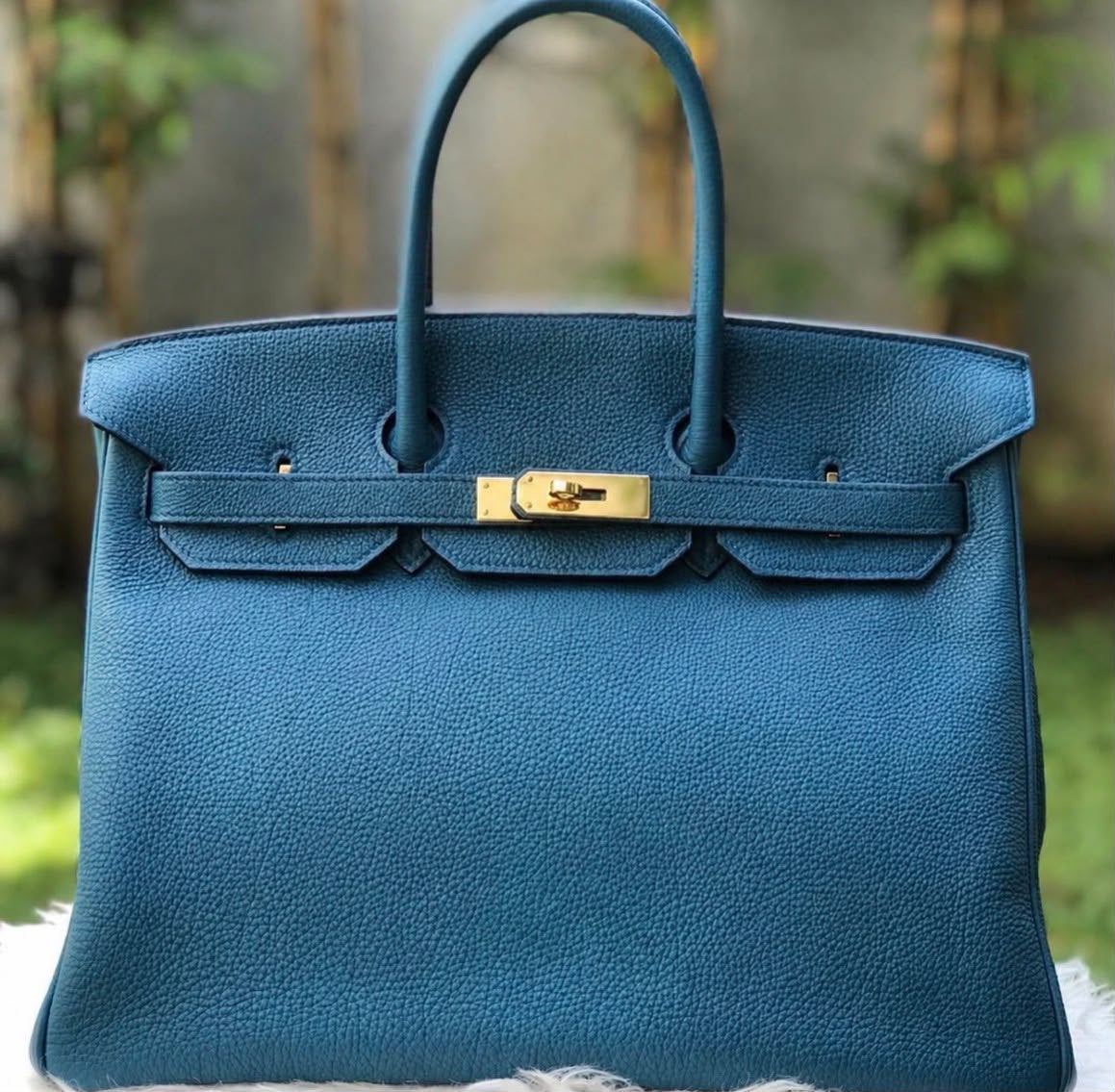 Birkin 35 Togo leder - Cobalt Blue -Gold  HW, Enlèvement ou Envoi, Comme neuf