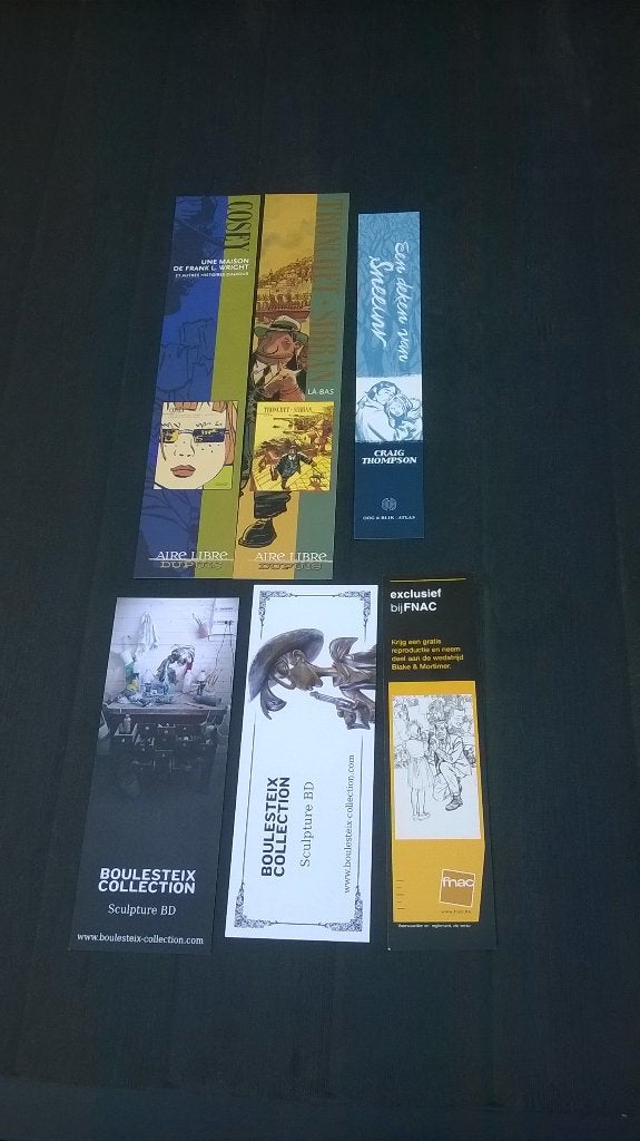 6 différents marque-pages de Bandes Dessinées, Plusieurs BD, Enlèvement ou Envoi, Divers., Comme neuf