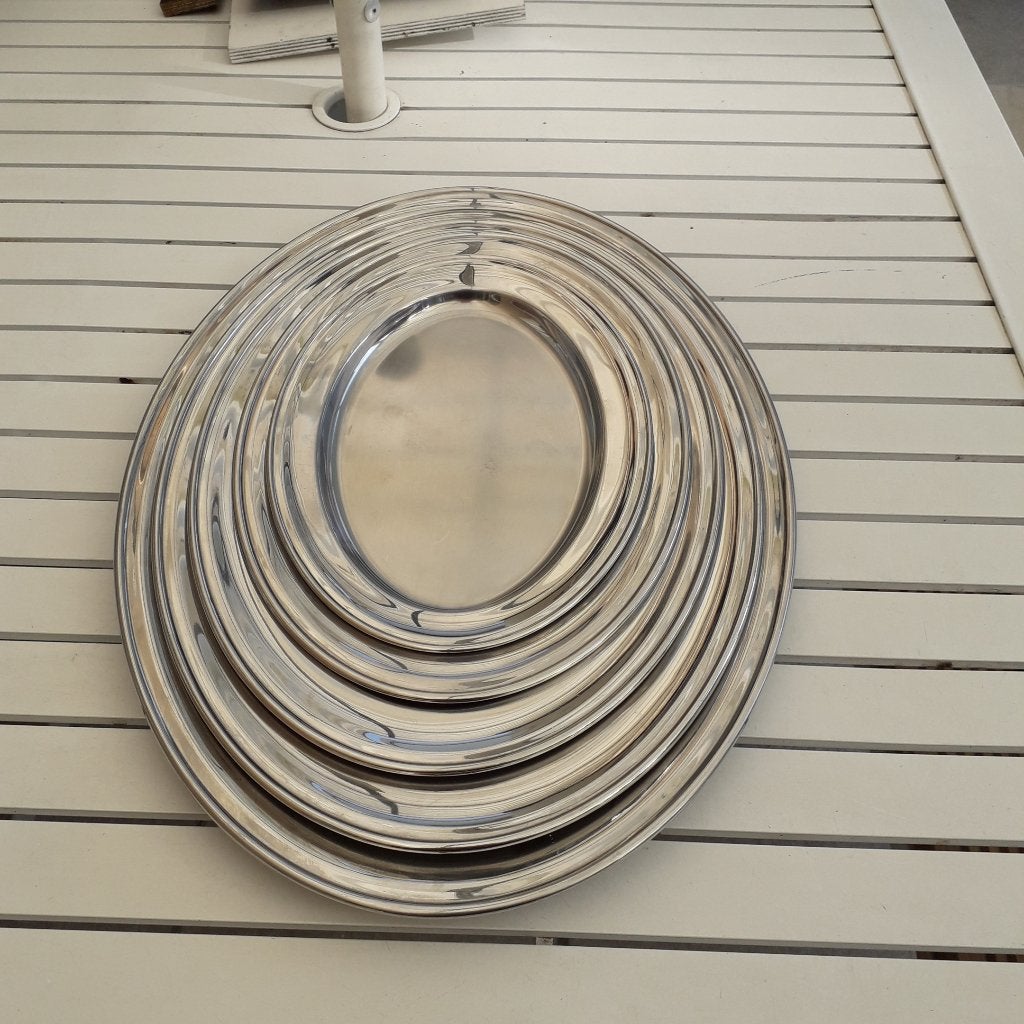 plateau inox, Enlèvement ou Envoi, Comme neuf, Tasse(s) et/ou soucoupe(s)