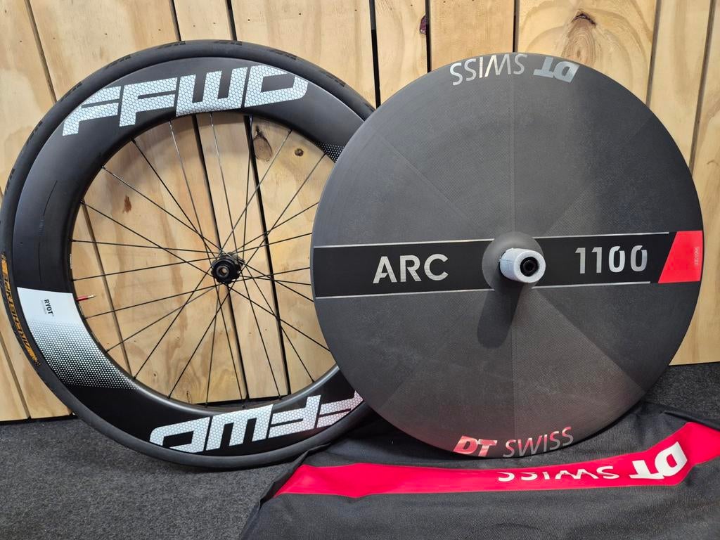 Nieuwe set tijdritwielen, Fietsen en Brommers, Fietsonderdelen, Band, Carbon, Ophalen of Verzenden