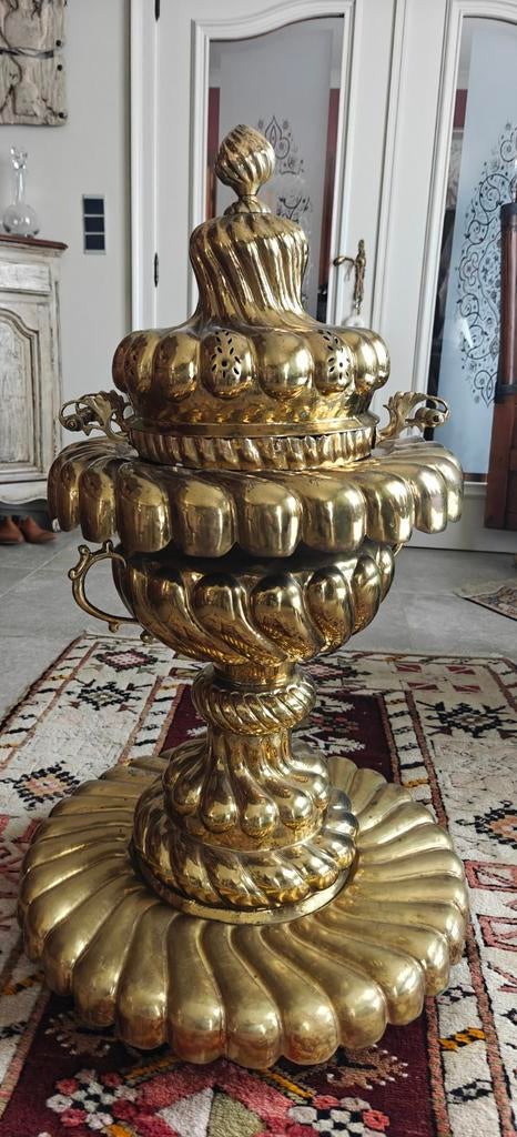 Ancien brasero turc ottoman en cuivre, Antiquités & Art, Enlèvement