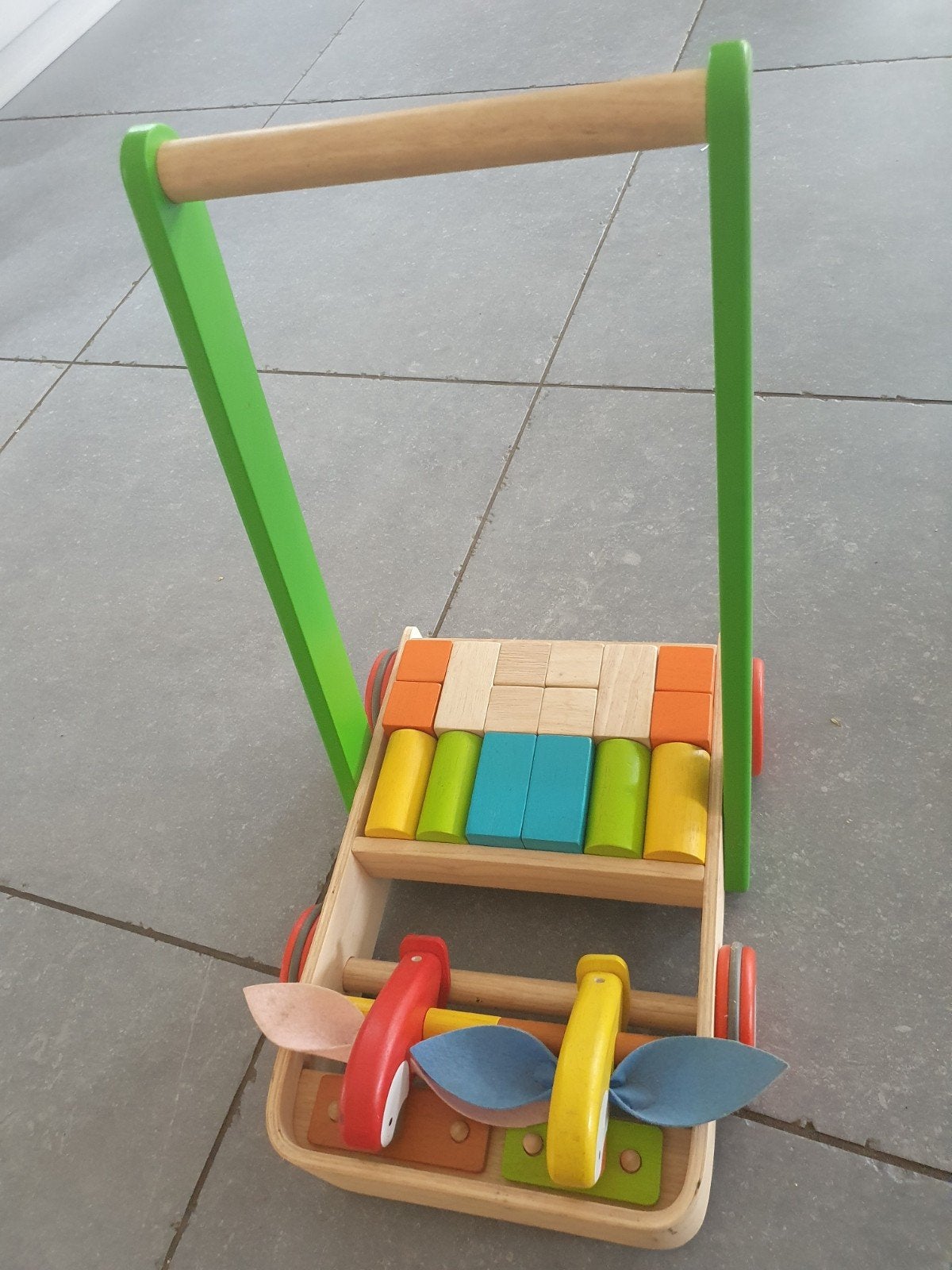 loopwagentje plantoys, Ophalen of Verzenden, Zo goed als nieuw, Duw- of Trekspeelgoed