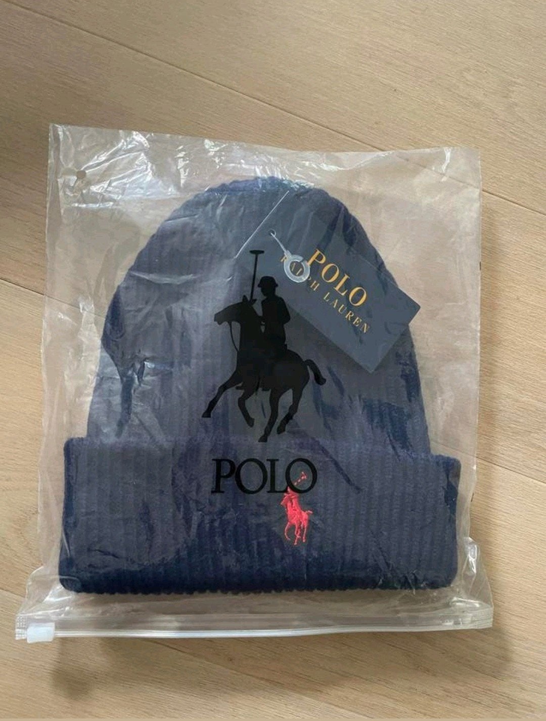 Splinternieuwe muts Polo Ralph Lauren - Zwart met rood logo, Enlèvement, Neuf, Polo Ralph Lauren, Bonnet