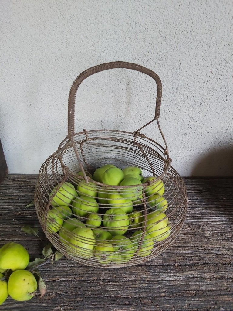 Echte oude franse fil de fer eiermand / draad mand, Ophalen of Verzenden