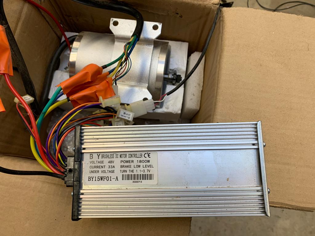 48V BLDC motor 1800W met accu’s, controller en lader, Kinderen en Baby's, Speelgoed | Buiten | Accuvoertuigen, Zo goed als nieuw