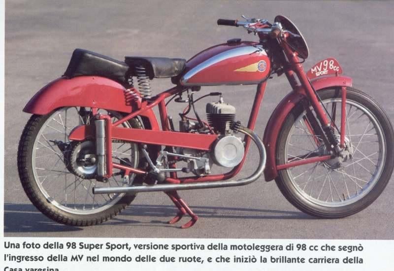 Project Delen MV Agusta 1948, Motoren, Motoren | MV Agusta, 98 cc, 11 kW of minder, Minimaal motorrijbewijs A2, 1 cilinder
