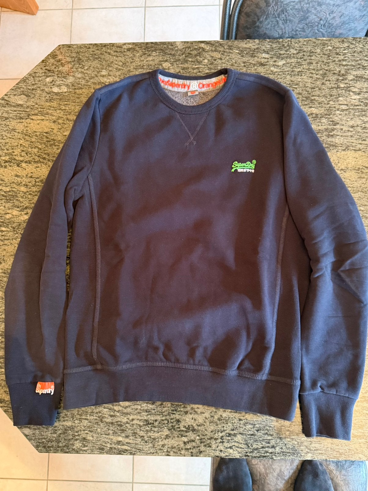 Pull à col rond Superdry Vintage - Bleu foncé noir :Taille L, Enlèvement ou Envoi, Neuf, Taille 52/54 (L), Noir