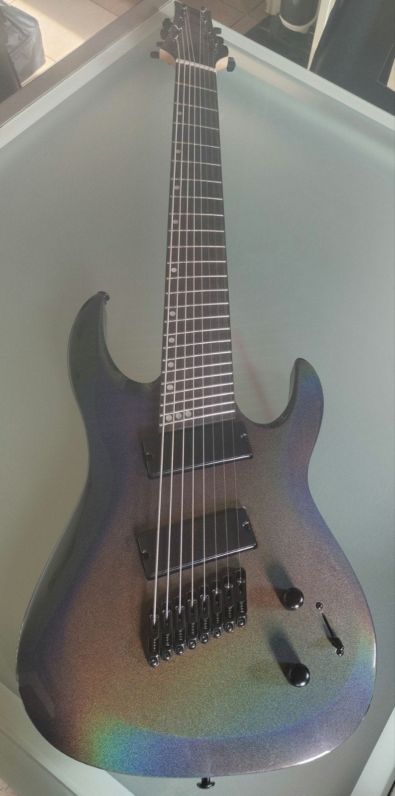 HB Holografische 8-snarige multiscale gitaar, Ophalen of Verzenden