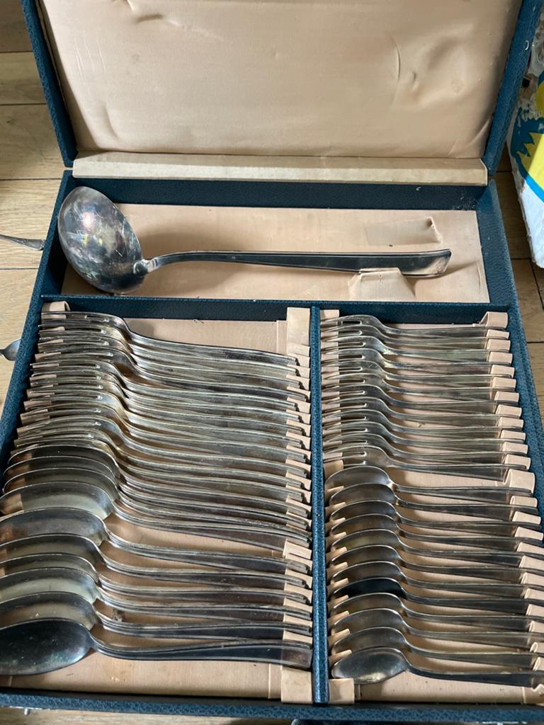 Verzilverde bestekcassette 49-delig – 12 personen, Ophalen of Verzenden