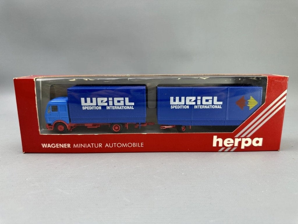 1:87 Herpa 811166 Mercedes groot volume Weigl Spedition, Hobby & Loisirs créatifs, Enlèvement ou Envoi, Comme neuf, Bus ou Camion