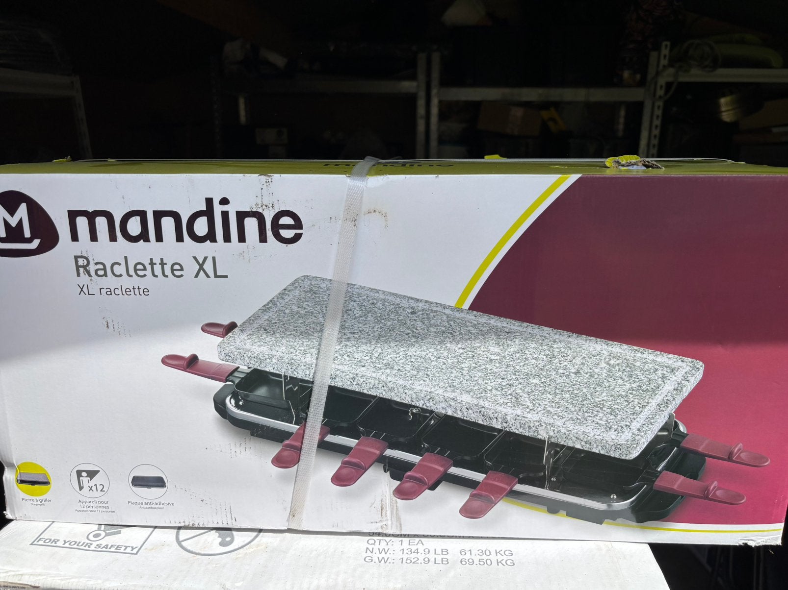 Nieuwe XL-raclette, ongebruikt, Enlèvement ou Envoi, Neuf, 8 personnes et plus