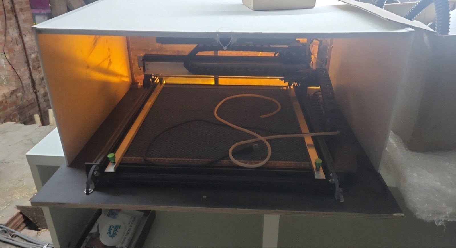 lasercutter, Ophalen, Zo goed als nieuw