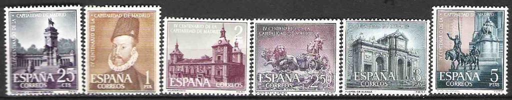 Postzegels Spanje: 400 jaar Madrid Hoofdstad **, Postzegels en Munten, Postzegels | Europa | Spanje, Verzenden, Postfris