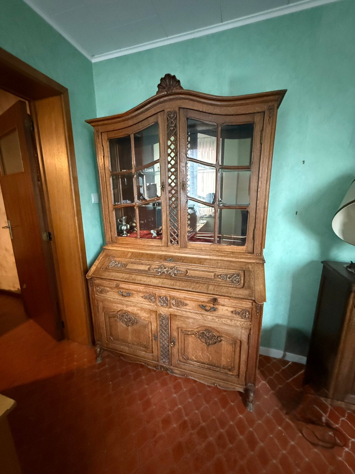 Secretaire style louis XV, Enlèvement, Utilisé, Chêne, Louis XV