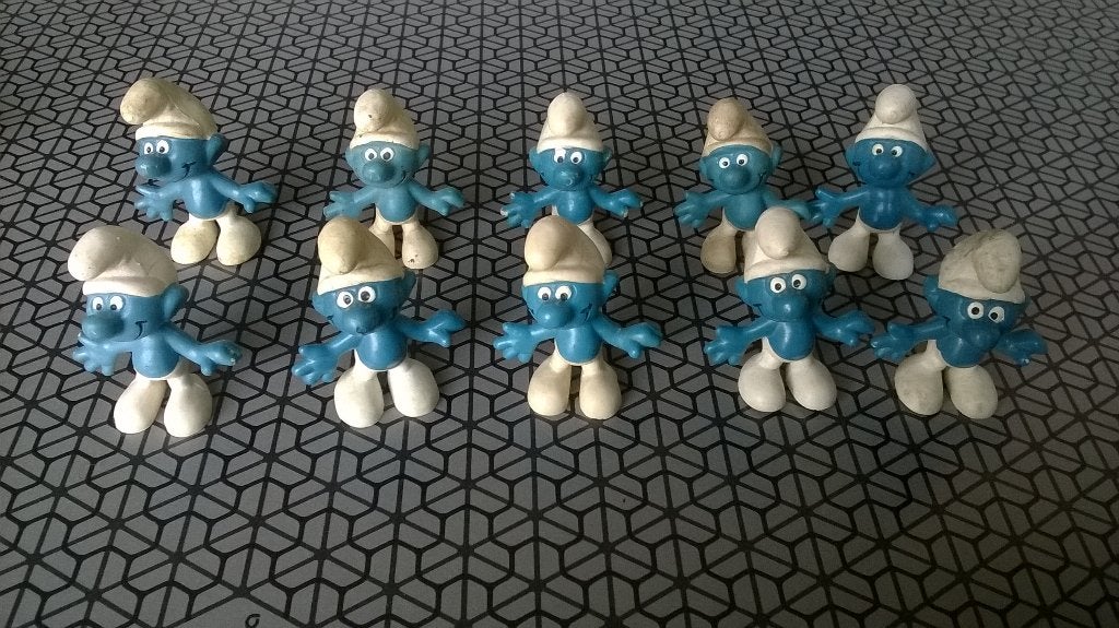 10 Gewone Smurfen – 2.0002 – Aanbieding, Verzamelen, Ophalen of Verzenden, Gebruikt, Verschillende Smurfen, Poppetje, Figuurtje of Knuffel