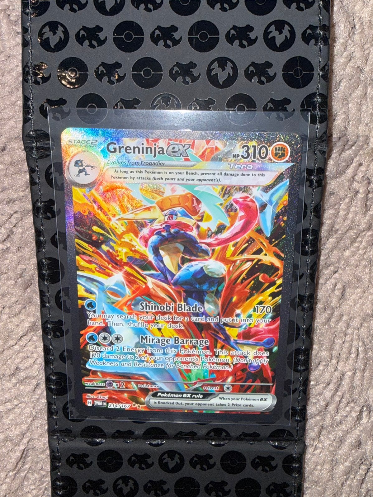 Pokémon kaart Greninja ex Twilight Masquerade 214, Enlèvement ou Envoi, Neuf