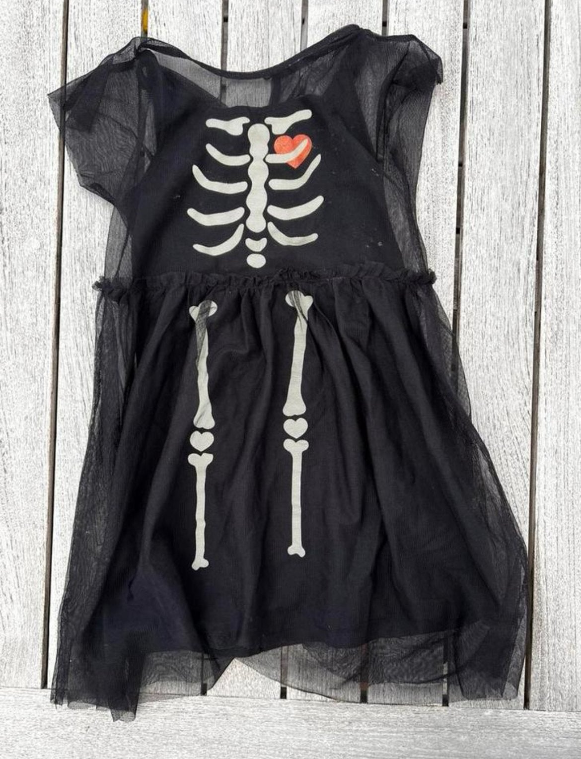 Halloween - verkleedkleed geraamte, Kinderen en Baby's, Ophalen, Gebruikt, 104 of kleiner, Meisje
